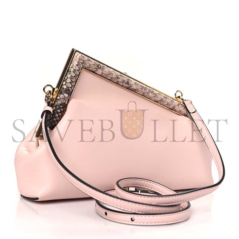 F**di shiny nappa snakeskin small F**di first rosa confetto cipria (26*18*9.5cm)